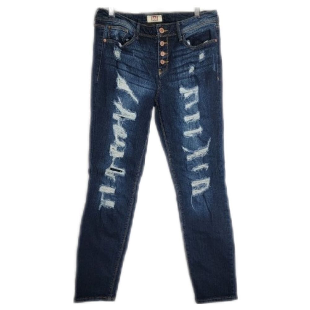 Lei Size 9 Distressed Skinny Denim Jeans